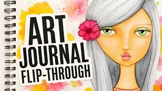 Art Journal Flip Through: FACES Edition | Mixed Media Art Journal
