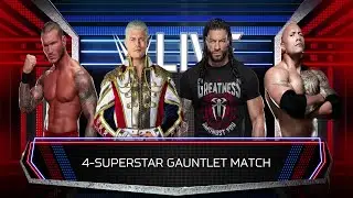 FULL MATCH - Roman Reigns VS The Rock VS Randy Orton VS Cody Rhodes
