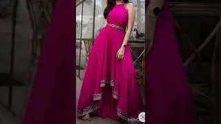saree stiched gown#recycle fabric ideas#saree gown collection
