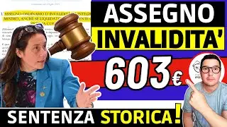603&euro; PENSIONI INVALIDIT&agrave;, SENTENZA STORICA AUMENTA IMPORTO MINIMO ASSEGNO ORDINARIO PER TUTTI