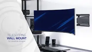 MOUNT-VWLP2 Low Profile Telescoping Ultrawide Monitor Wall Mount by VIVO