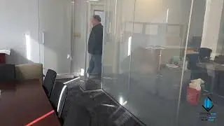 What is Smart Glass / Conference Room Partition #smartglass #privacy  #officedesign #conference