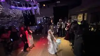 Wedding reception at Wave Street Studios Monterey, Ca. 7/19/2025 💙💛 Bouquet toss 💐