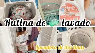 Mi Rutina de LAVADO de ropa 💦/ Lavadora semiautomática de dos tinas / jabón que uso les muestro