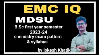 BSc first year semester (2023-24) chemistry syllabus and exam pattern MDSU