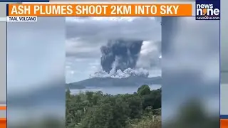 Taal Volcano Erupts Twice In 10 Minutes &mdash; Ash Plumes Tower Over The Philippines | News9