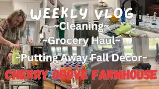 Cleaning~Walmart Haul~Putting Away Fall Decor~Weekly Vlog