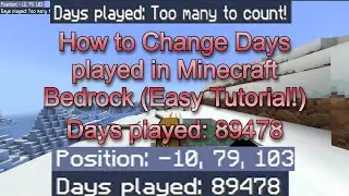 How to Change Days played in Minecraft Bedrock (Easy Tutorial!)