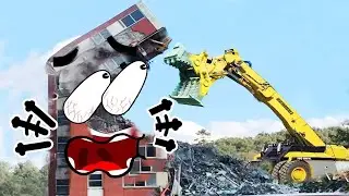 Dangerous Building Demolition Skills, Heavy Equipment Machines Destroy Building | Woa Doodles