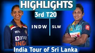 SLW Vs INDW 3rd T20 Highlights | Chamari's 80* | India Women's Tour Of Sri Lanka | Live from Cric |