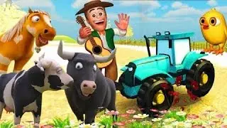 El pollito pío |  Mezcla de juegos de tractor, toro y dinosaurio |  Parte-