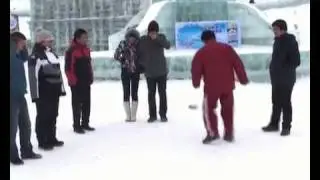 Juggling a beer can. Even Beckham can not play!