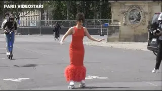 Léna Situations en rollers place de la Concorde @ Paris le 13 mai 2021