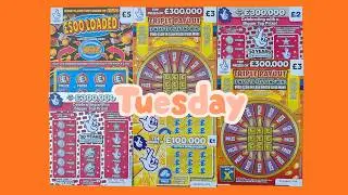 Tuesday Session. Scratch Cards from UK National Lottery.