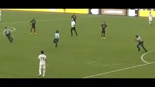 Real Madrid vs. Juventus: A Cop Tackles a Runner Football Style Like a Linebacker