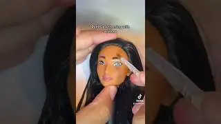 Repainting a $8 Pocahontas doll 🩷 #doll #repaint #crafts #disney #collector #artist #poc #diy