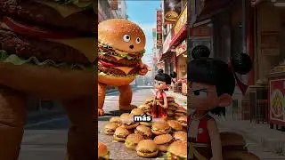 El hombre de las hamburguesas me dio muchas 😱