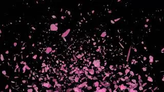 Hearts Flying On Black Screen Background No Copyright 4K