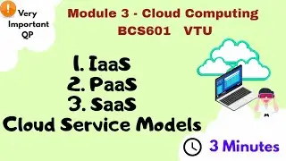 IaaS, PaaS, SaaS cloud service models at different service levels | Cloud Computing module 3| BCS601