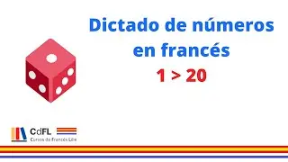 Dictado de números en francés del 1 al 20 - nivel fácil