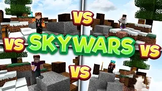 A FAN HACKING In SKYWARS! (Minecraft Skywars 1v1v1v1)