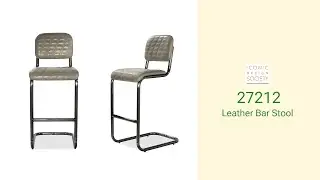 Valencia Armless Industrial Leather Bar Stool 27212#