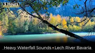 Waterfall Sound of the Lech River &bull; Bavaria Mountain &bull; 4 Hours Long ASMR Sleep Sound &bull; White Noise