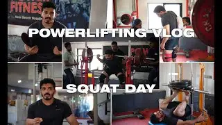 Powerlifting Squat Day Vlog | Heavy Sets, Raw Strength 💥 #SquatDay #Powerlifting #RoadToPR