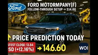 🚗 🚀 Ford Motor Company (F) +12.2% Today &mdash; $14.60 Next? | Price Prediction Today (Oct 25, 2025)