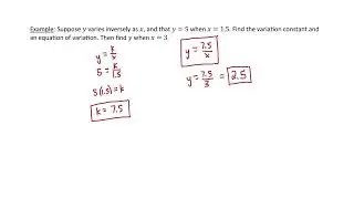Inverse Variation