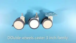 3 Inch Top Plate Double Wheels Medical Caster For Medical Cart Hospital Wheels-DYU CASTER