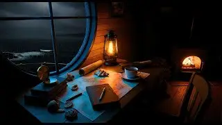 🔴 LIVE | 12 Hours of Cozy Lighthouse Storm 🌊 | Rain & Thunder Sounds + Fireplace Ambience