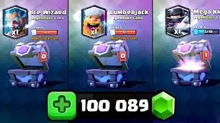 Clash Royale - 100,000 GEMS SPREE! Huge Chest Opening
