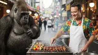 Gorilla Caught Big Fish 🐟 | Wild Survival Moment