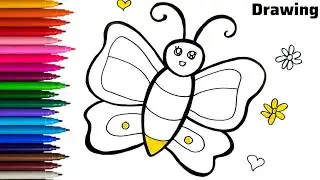 Draw a Butterfly 🦋Easy for Kids | Drawing For Kids