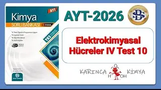 Bilgi Sarmal Yayınları AYT Kimya Soru Bankası Elektrokimyasal Hücreler IV Test 10