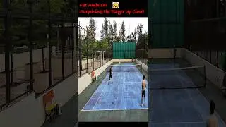 Net Ambush! 🕵️&zwj;♂️ Surprising the Player Up Close! #tennis #tennisshort #surprise #ambush #net