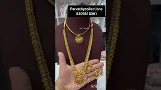 Latest one gram gold jewellery collection #lakshmipendant #haram #festival #offers #sale #necklace 