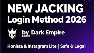 NEW JACKING Login Method 2026 by Dark Empire| Honista & Instagram Lite | Safe & Legal