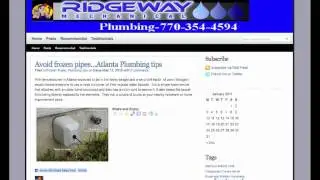 Avoiding Frozen Pipes