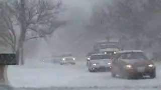 Near white out conditions &  thunder snow in St.Louis