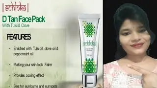 Modicare Shloka D-Tan Face Pack Review || Tulsi & Clove pack review|| Live Result|| tan remove