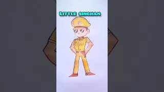 Little Singham Colouring 🎨 | #shorts #littlesingham #coloring #viral #drawing
