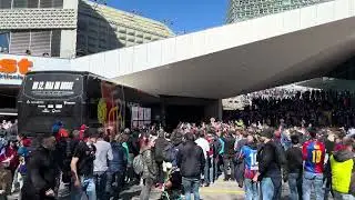 FC BASEL TEAM ARRIVING AT ST JAKOB PARK #fromirelandandbeyond #fcbasel1893 