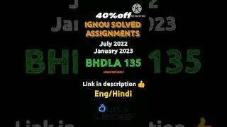 Bhdla135 ignou solved assignment 2022-23 #ignou #ignousolvedassignment2023 #shorts #sscgd