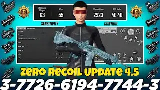 NEW UPDATE 4.5 CODE 🔥 PUBG MOBILE/BGMI SENSITIVITY SETTINGS 2026 | BEST SCOPE SENSITIVITY SETTINGS✅
