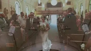 Bride and groom obsessed with Iowa Hawkeyes | Iowa Wedding Film