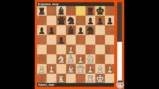 Most Instructive Chess Game 🔴 Hebert, Jean - Krzyszton, Jerzy (1-0)