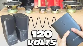 120 VOLT BATTERY PACK!? Powering Speakers w/ EXO's Q100 Power Bank | AC Outlet on Portable Charger?