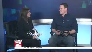 Chris Walsh - drone enthusiast, expert - discusses drone registration on WKTV